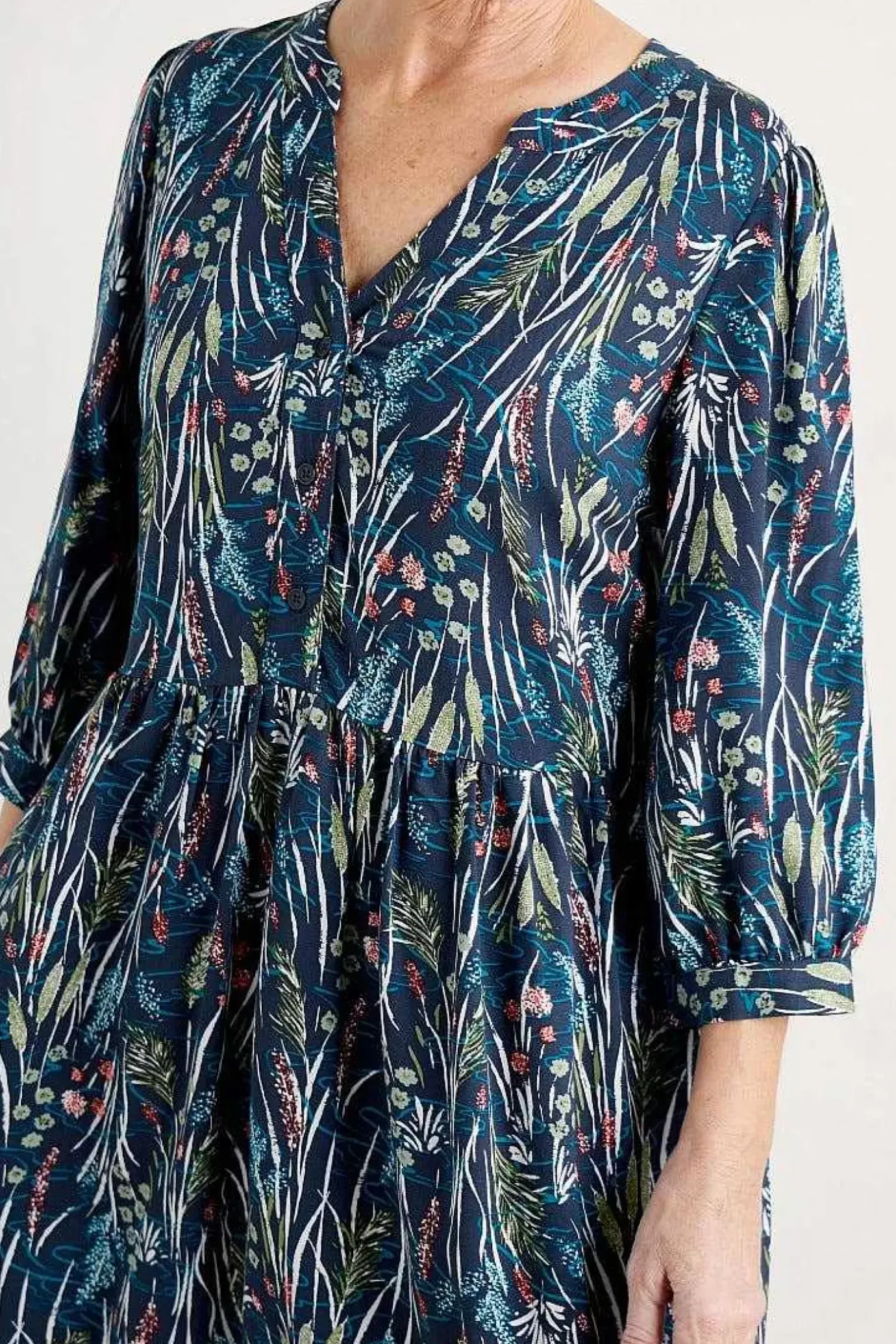 Seasalt Cornwall Apple Barn Printed Dress<Women Dresses