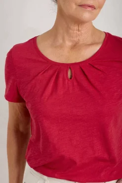 Seasalt Cornwall Appletree Keyhole Detail T-Shirt (Gots)<Women Tops