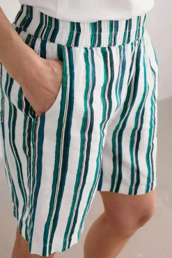 Seasalt Cornwall Aviso Printed Linen Shorts<Women Trousers & Shorts