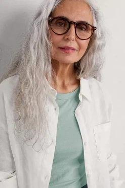 Seasalt Cornwall Beach Road Longline Linen Shirt<Women Tops