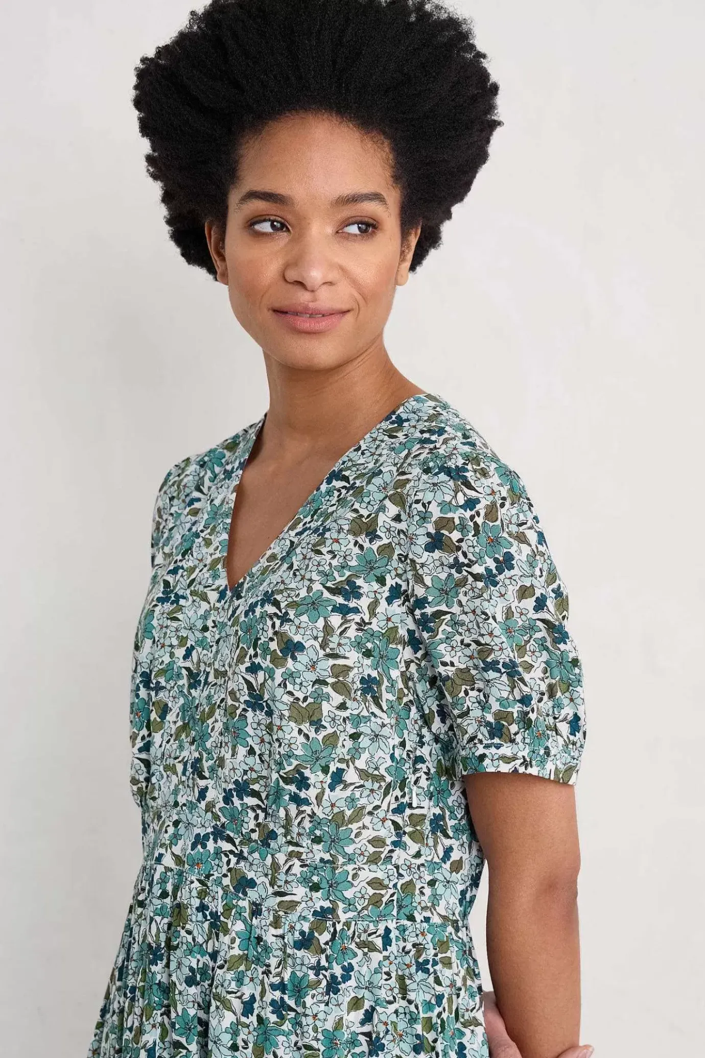 Seasalt Cornwall Birch Leaf Midaxi Tea Dress<Women Dresses