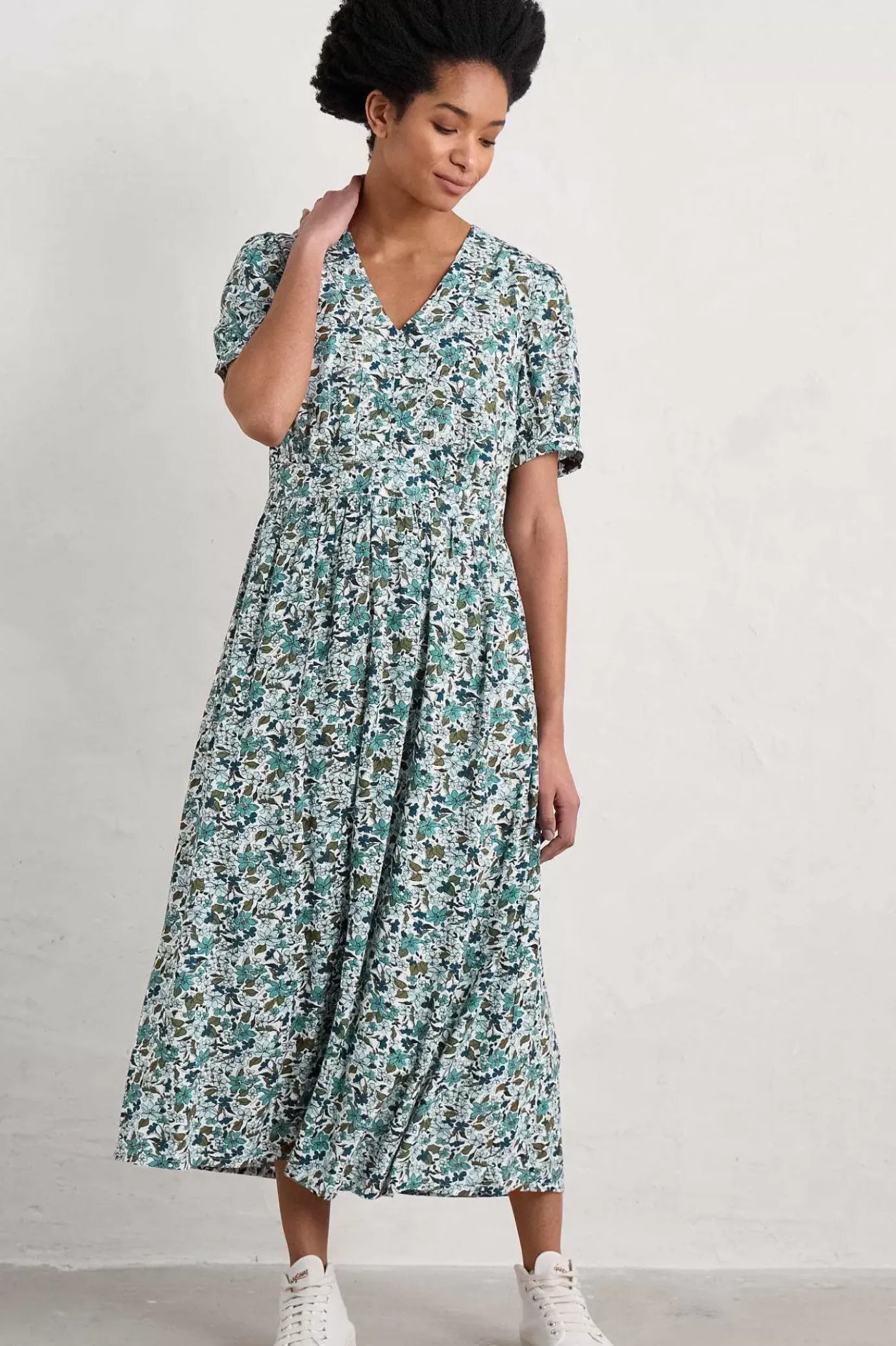 Seasalt Cornwall Birch Leaf Midaxi Tea Dress<Women Dresses