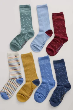 Seasalt Cornwall Box Of 7 Women's Sailor Socks<Women Socks & Tights