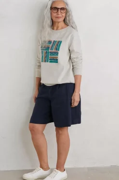 Seasalt Cornwall Bright Wave Printed Organic Cotton Sweatshirt<Women Tops