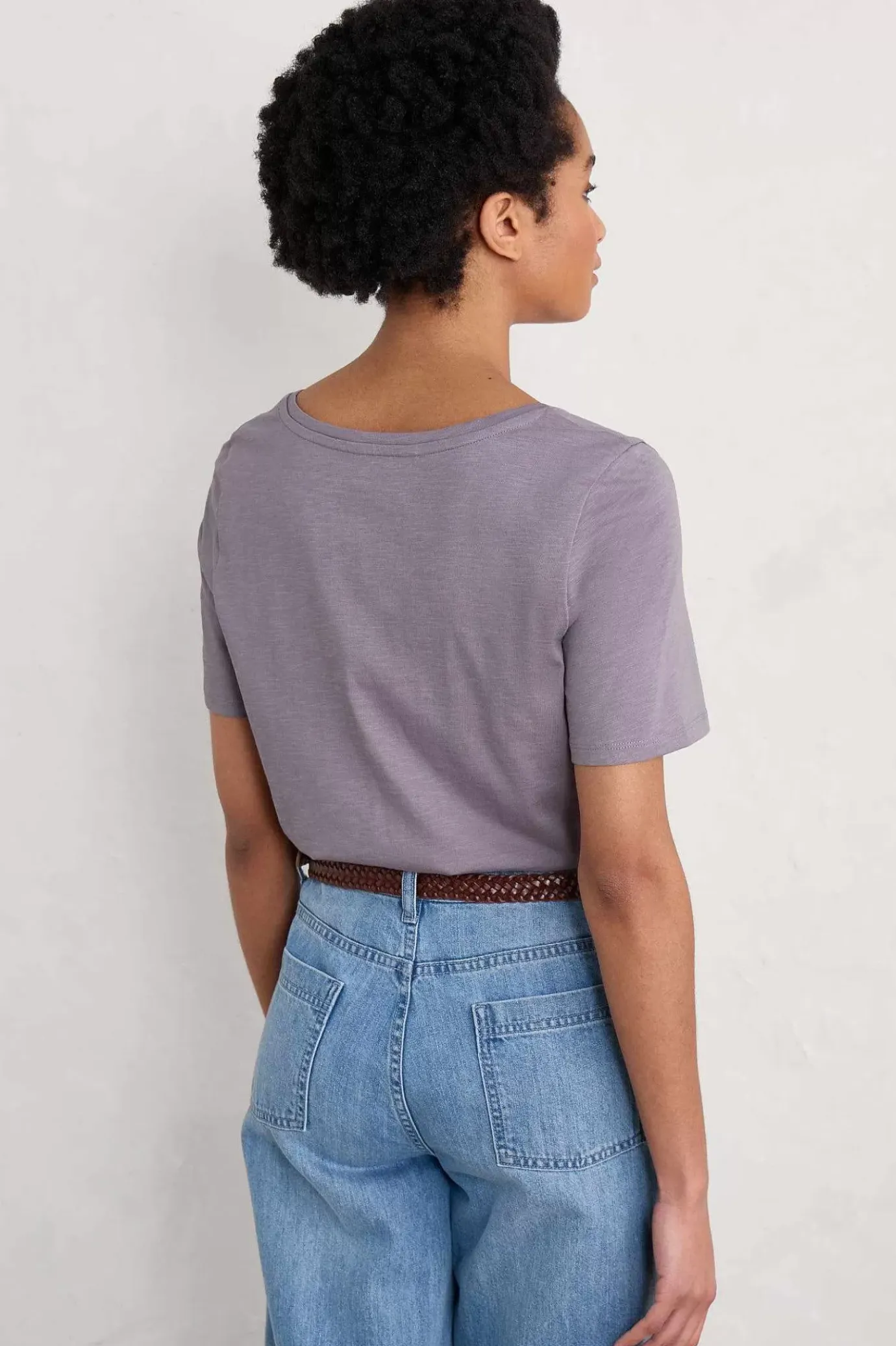 Seasalt Cornwall Burdock Organic Cotton V-Neck T-Shirt (Gots)<Women Tops