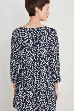 Seasalt Cornwall Busy Lizzy 3/4 Sleeve Slub Jersey Tunic<Women Tunics