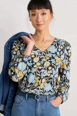 Seasalt Cornwall Butterflies Jersey Top<Women Tops