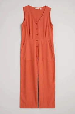 Seasalt Cornwall Carthew V Neck Linen Blend Jumpsuit<Women Trousers & Shorts
