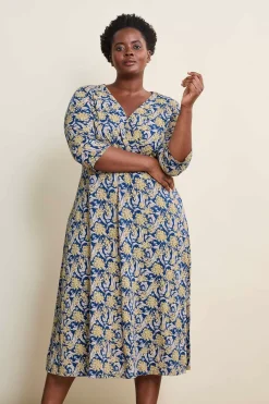 Seasalt Cornwall Chapelle 3/4 Sleeve Jersey Dress (Gots)<Women Dresses