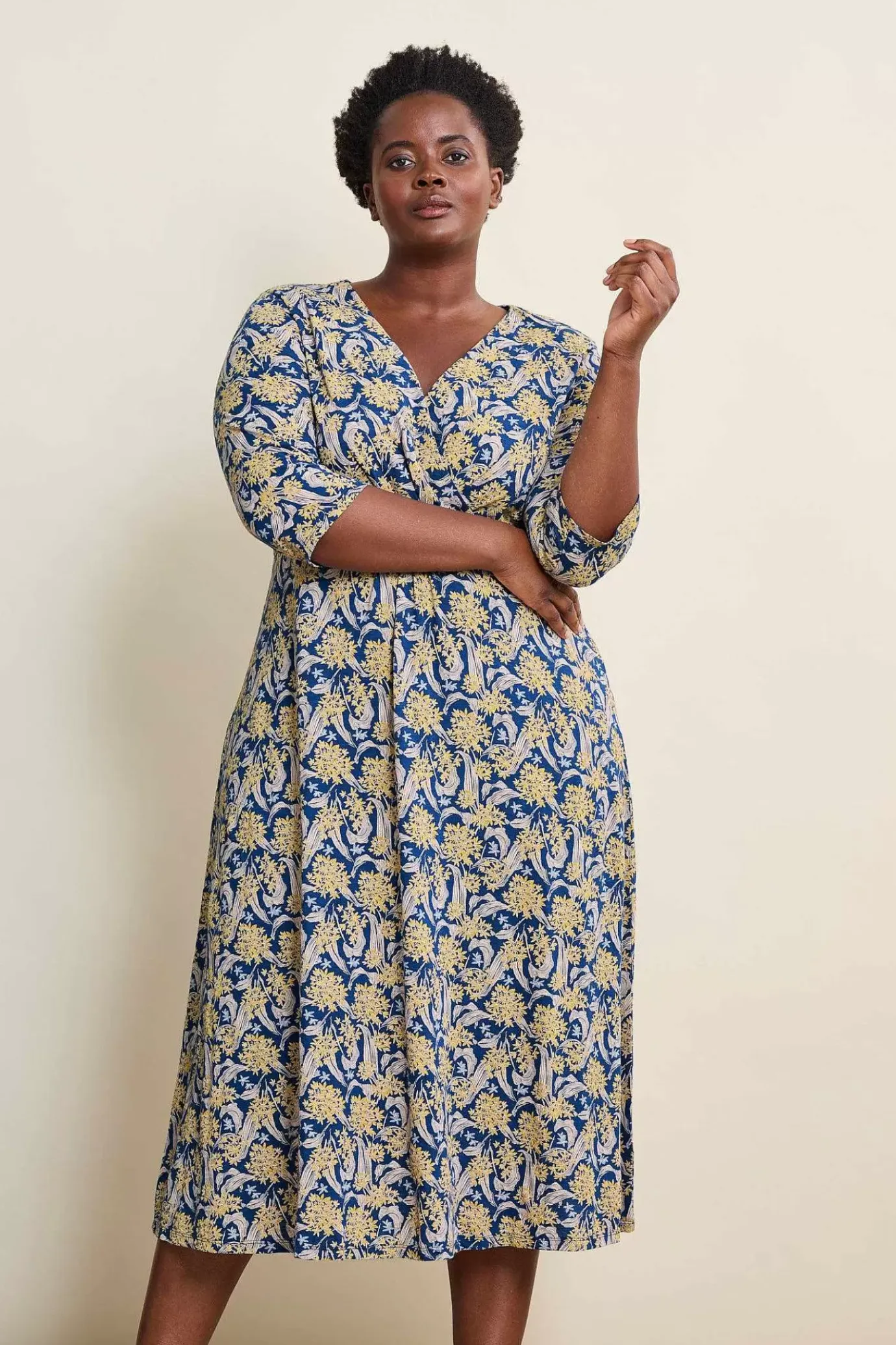 Seasalt Cornwall Chapelle 3/4 Sleeve Jersey Dress (Gots)<Women Dresses