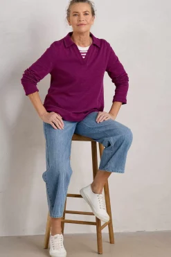 Seasalt Cornwall Clear Wing V-Neck Collared Sweatshirt<Women Tops