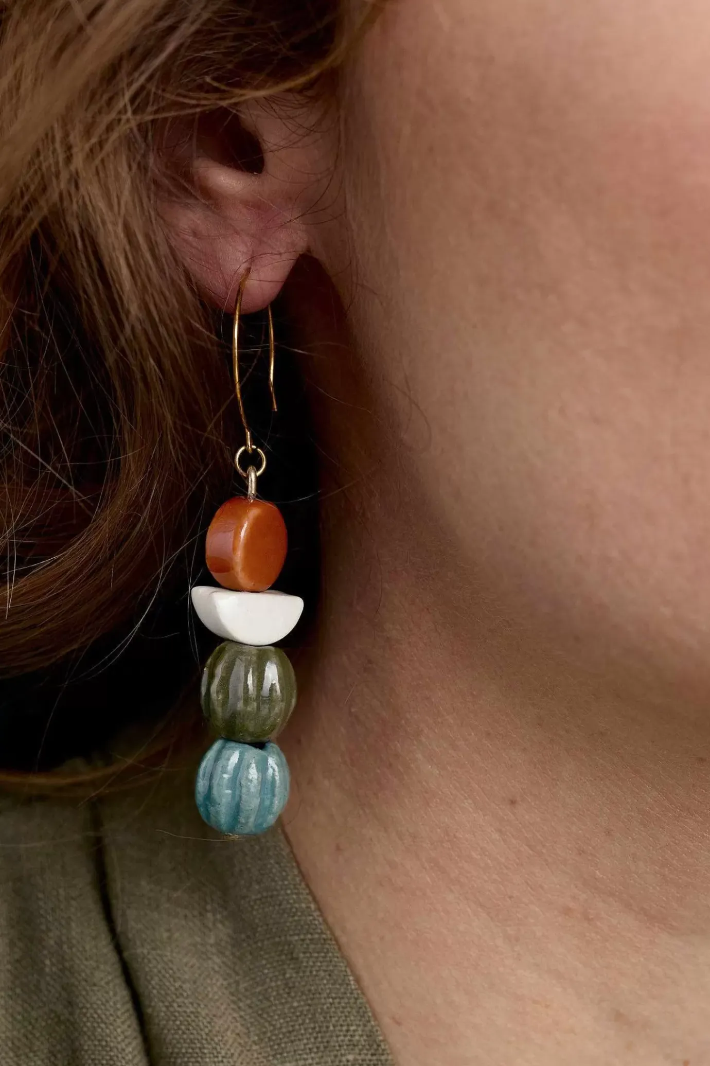 Seasalt Cornwall Conifer Ceramic Drop Earrings<Women Jewellery
