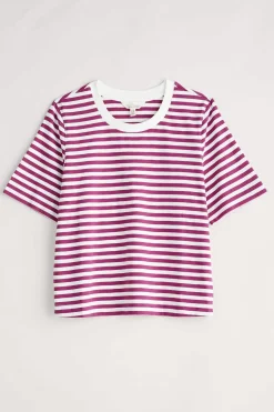 Seasalt Cornwall Copseland Striped Organic Cotton T-Shirt (Gots)<Women Tops