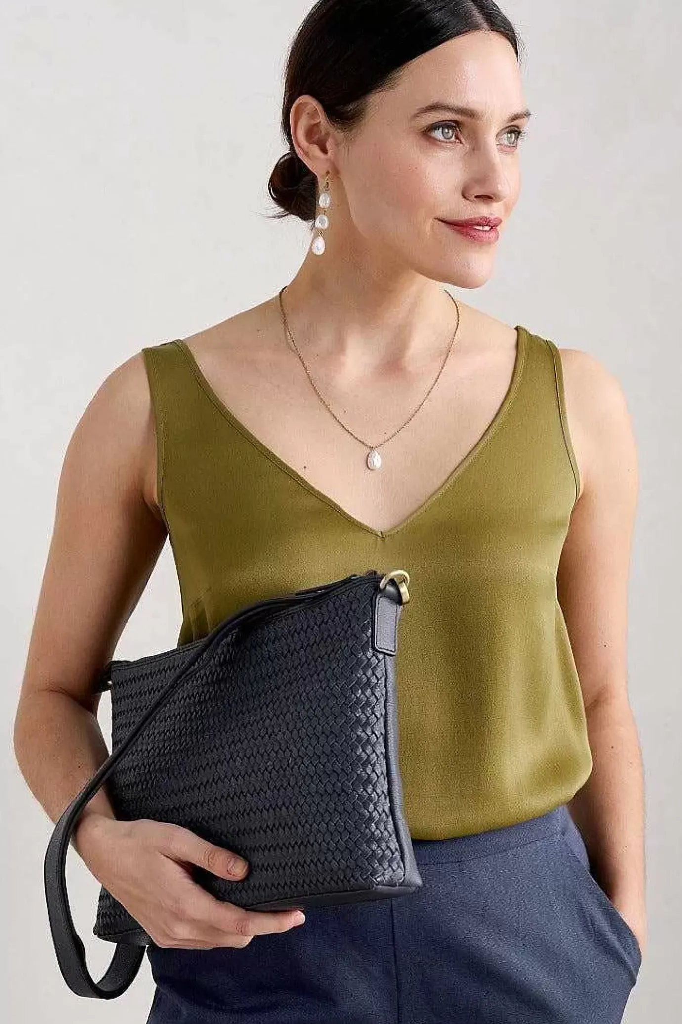 Seasalt Cornwall Cornelly Woven Leather Bag<Women Bags