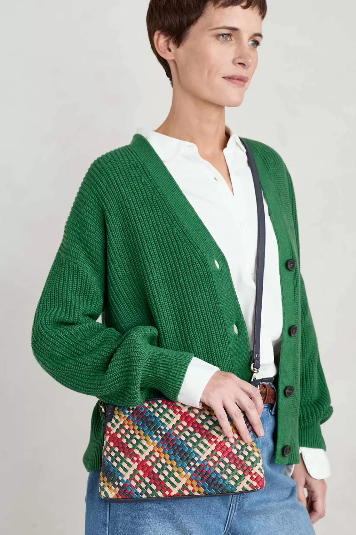 Seasalt Cornwall Crenvor Woven Leather Cross Body Bag<Women Bags