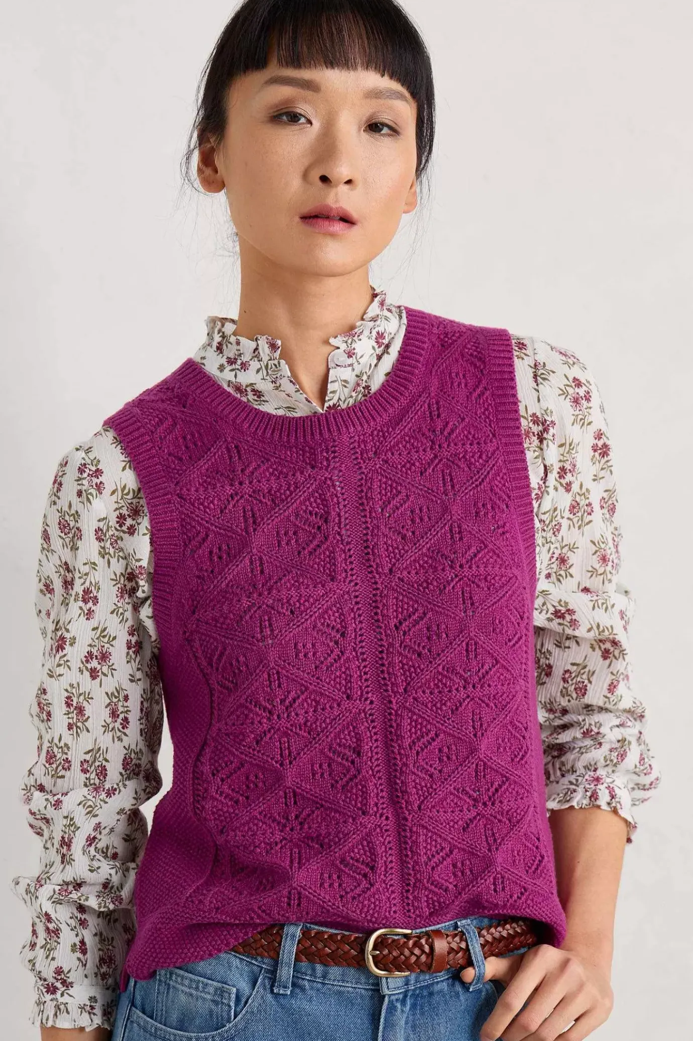 Seasalt Cornwall Doe Path Knitted Vest<Women Knitwear