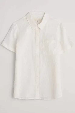 Seasalt Cornwall Drydock Short Sleeve Linen Shirt<Women Tops