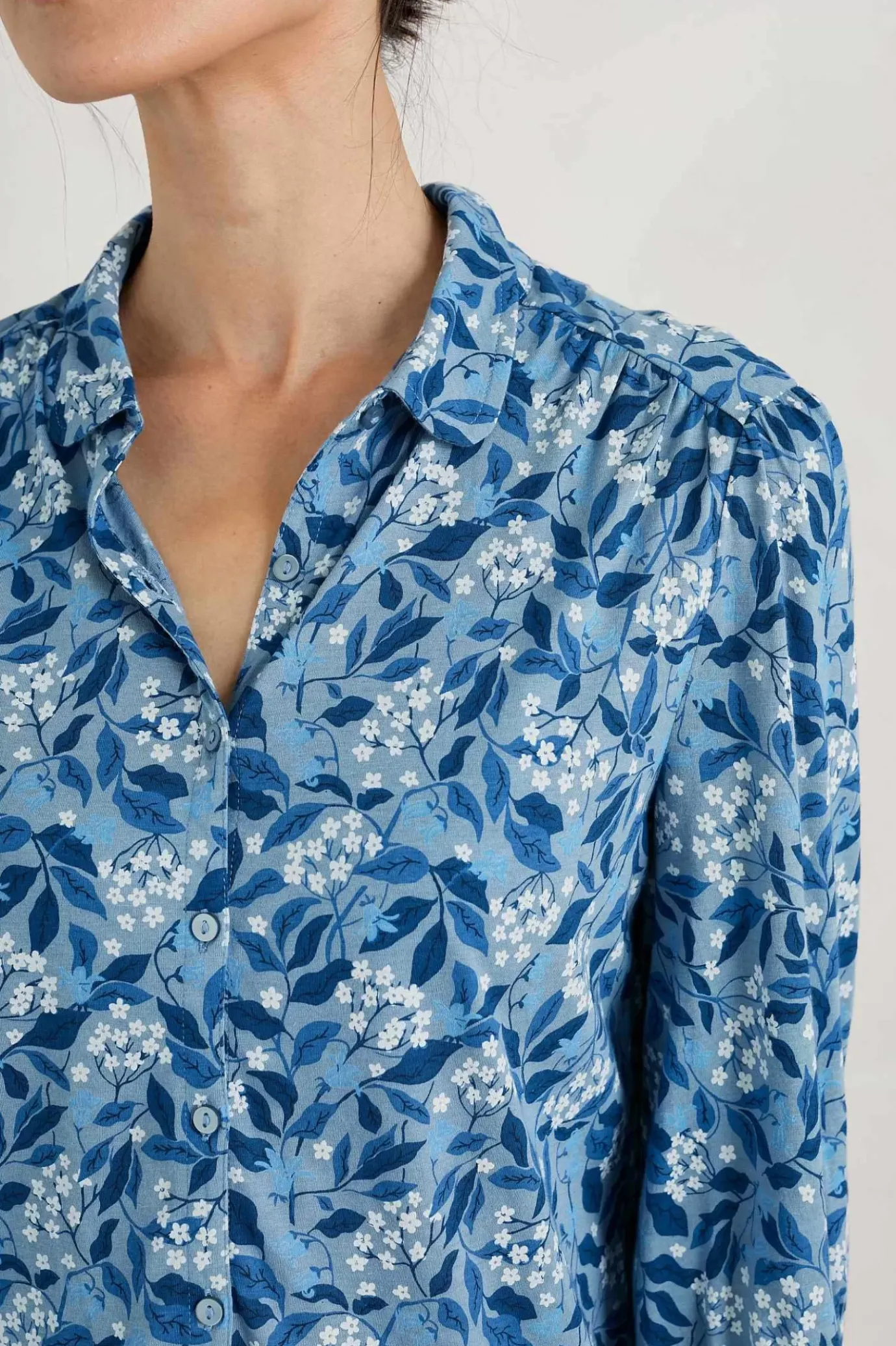 Seasalt Cornwall Embrace 3/4 Sleeve Jersey Shirt<Women Tops