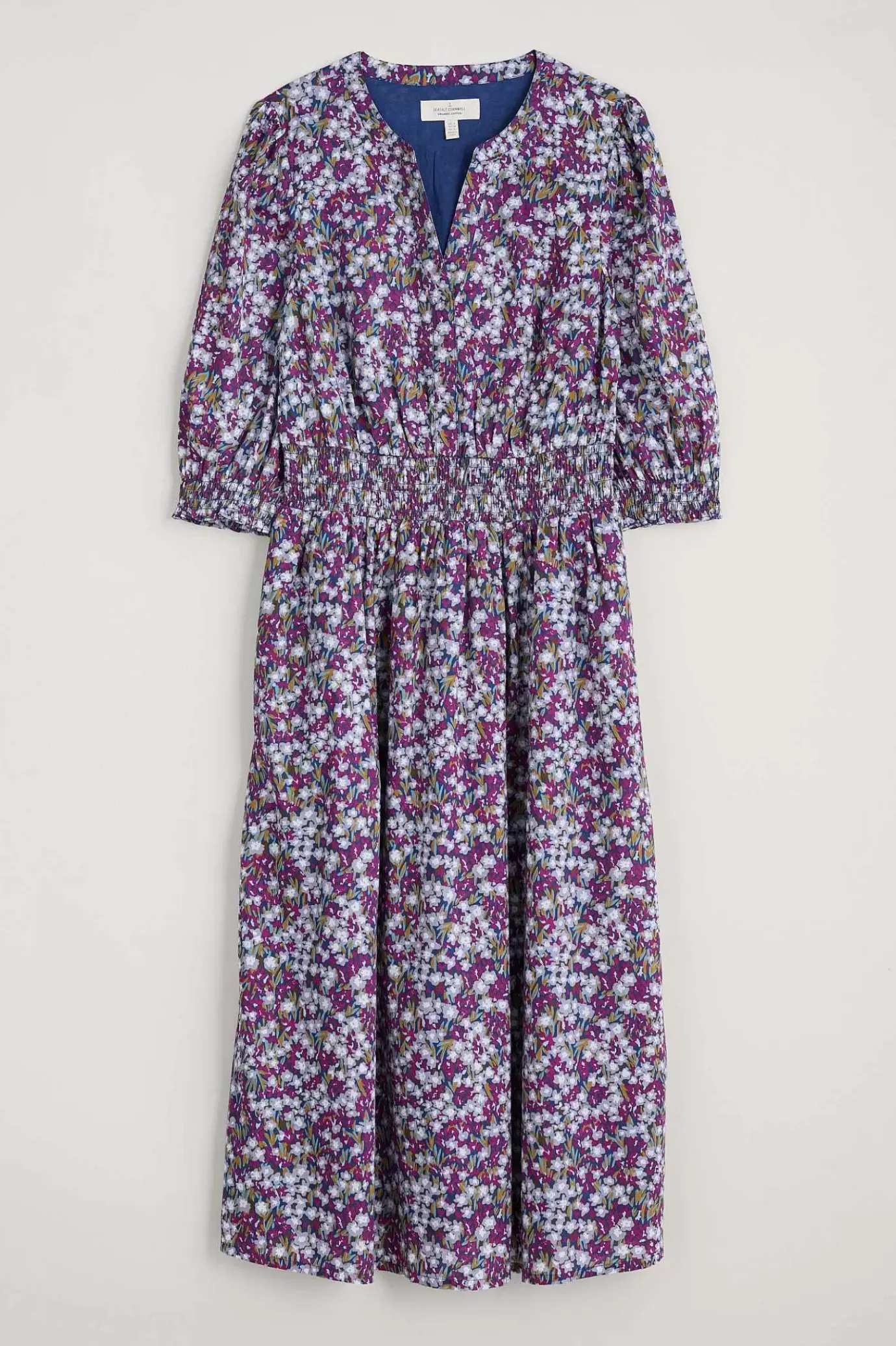 Seasalt Cornwall Fawn Organic Cotton Waisted Midi Dress<Women Dresses