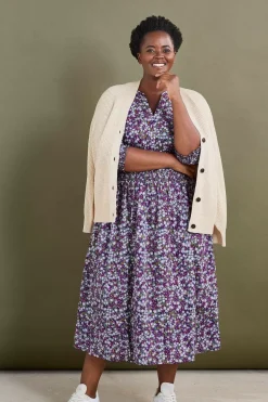 Seasalt Cornwall Fawn Organic Cotton Waisted Midi Dress<Women Dresses