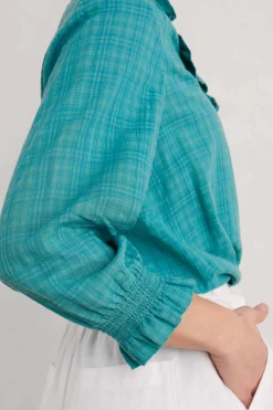 Seasalt Cornwall Feather Star Checked Top<Women Tops