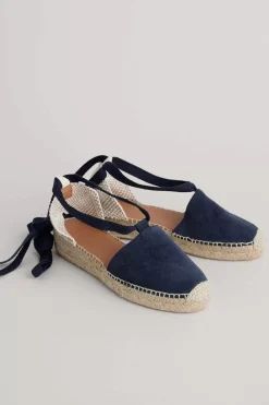 Seasalt Cornwall Fern Path Suede Wedge Espadrilles<Women Shoes