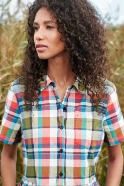 Seasalt Cornwall Fleet Checked Midi Dress<Women Dresses