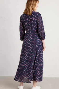 Seasalt Cornwall Furled Flower V-Neck Dress<Women Dresses