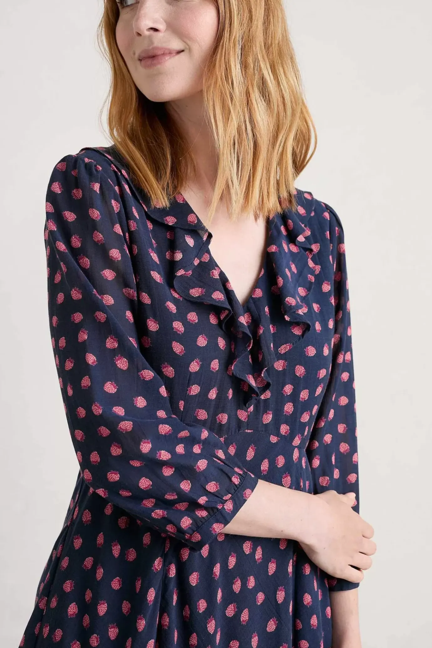 Seasalt Cornwall Furled Flower V-Neck Dress<Women Dresses