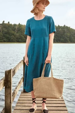 Seasalt Cornwall Grass Wave Linen Midi Dress<Women Dresses