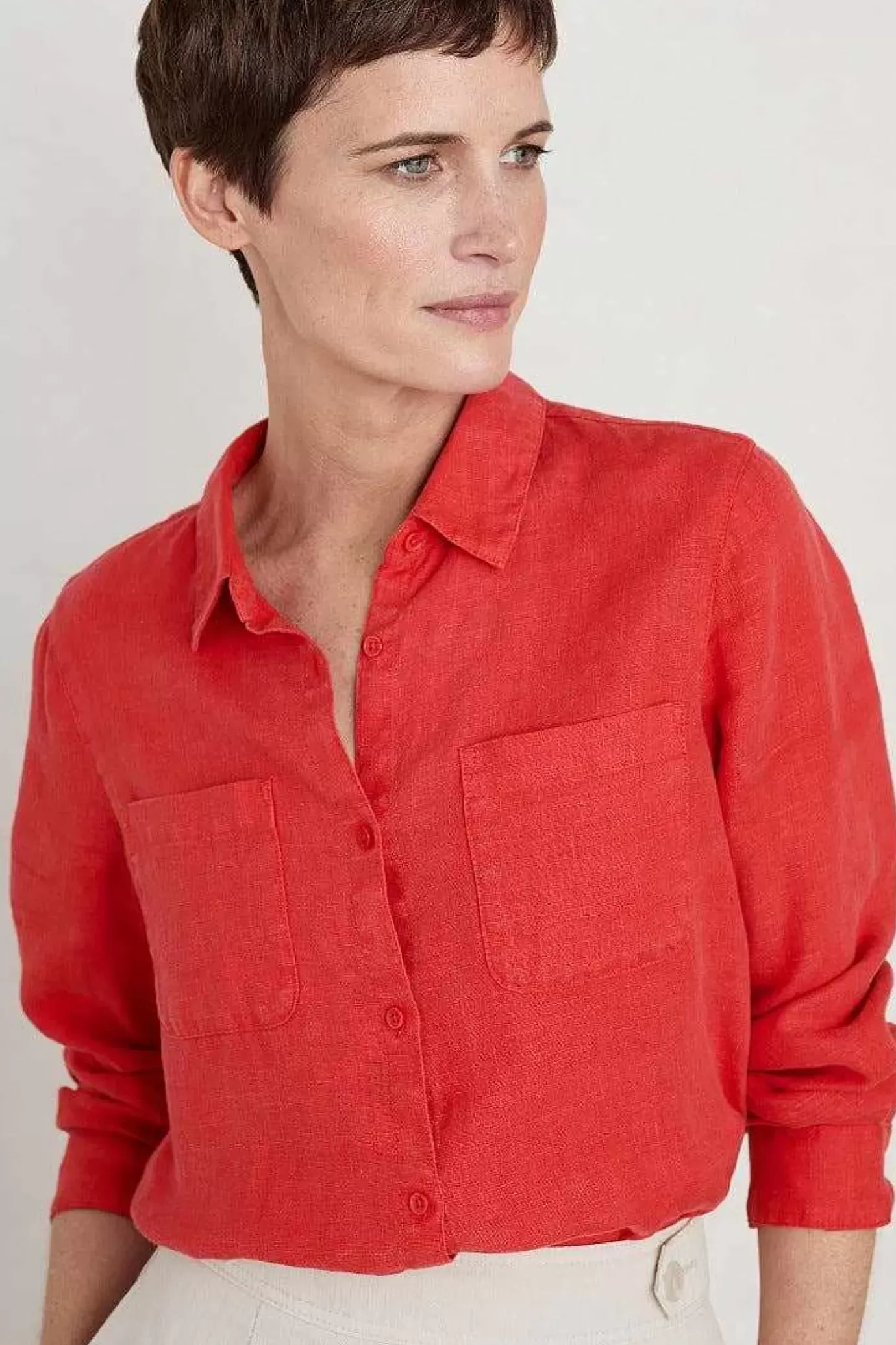 Seasalt Cornwall Hazel Branch Linen Shirt<Women Tops