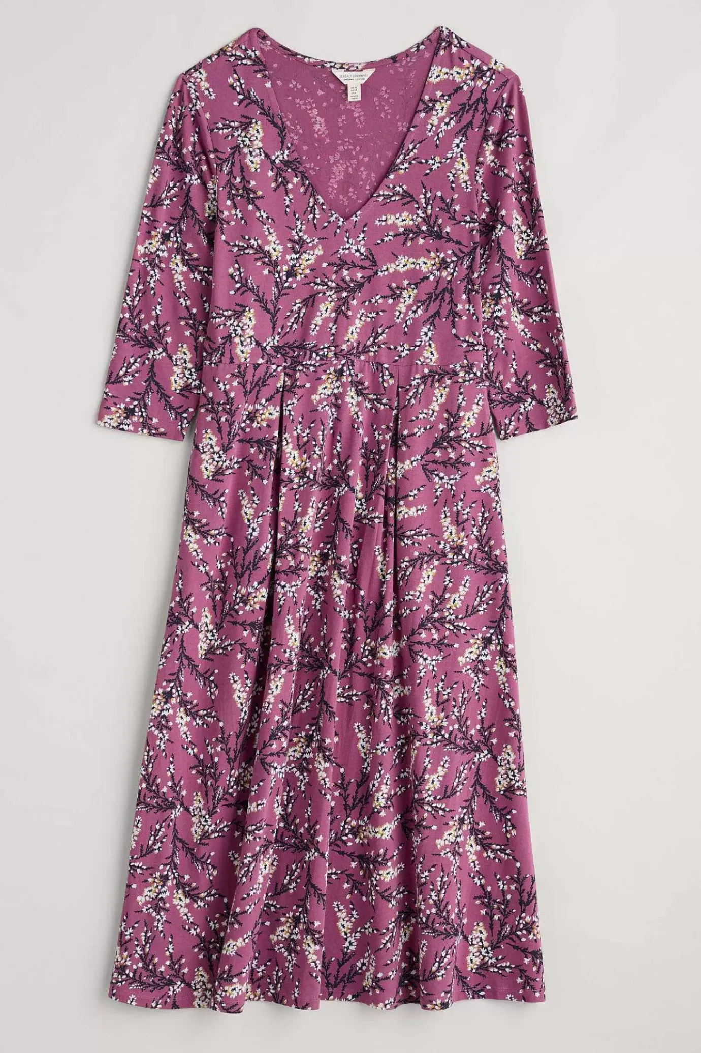 Seasalt Cornwall Helena V-Neck Jersey Midi Dress (Gots)<Women Dresses