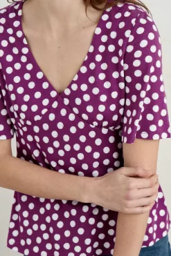 Seasalt Cornwall Herb Garden Angel Sleeve V-Neck Top<Women Tops