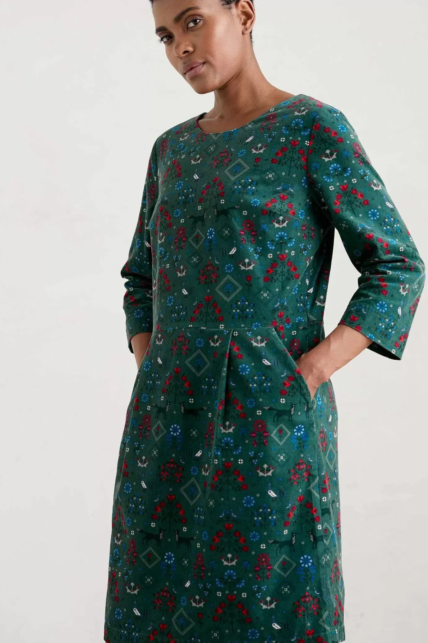 Seasalt Cornwall High Key Needlecord Dress<Women Dresses