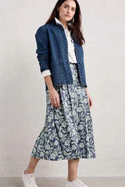 Seasalt Cornwall Jamboree Chambray Midi Skirt<Women Skirts