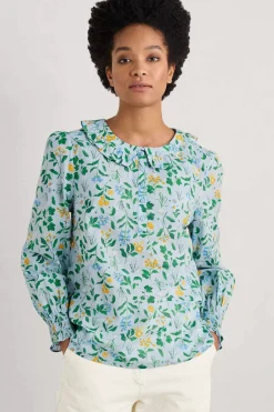 Seasalt Cornwall Last Leaf Printed Organic Cotton Top (Gots)<Women Tops