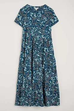 Seasalt Cornwall Line Strokes Short Sleeve Dress (Gots)<Women Dresses