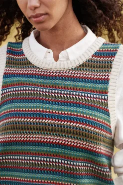 Seasalt Cornwall Little Grebe Fair Isle Vest<Women Knitwear