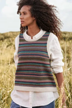 Seasalt Cornwall Little Grebe Fair Isle Vest<Women Knitwear