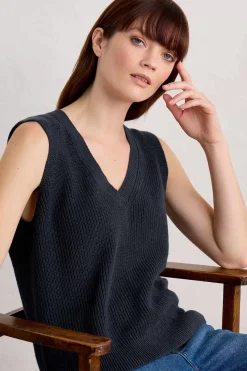 Seasalt Cornwall Lookout Point V-Neck Knitted Vest<Women Knitwear