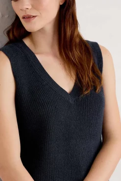 Seasalt Cornwall Lookout Point V-Neck Knitted Vest<Women Knitwear