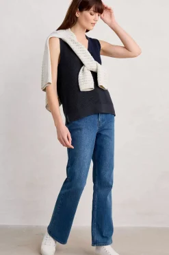 Seasalt Cornwall Lookout Point V-Neck Knitted Vest<Women Knitwear