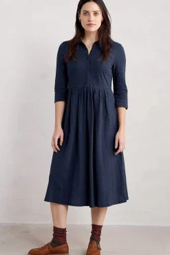 Seasalt Cornwall Mainland Jersey Midi Shirt Dress (Gots)<Women Dresses