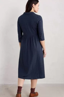 Seasalt Cornwall Mainland Jersey Midi Shirt Dress (Gots)<Women Dresses