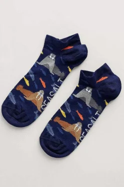 Seasalt Cornwall Men's Arty Trainer Socks<Men Socks