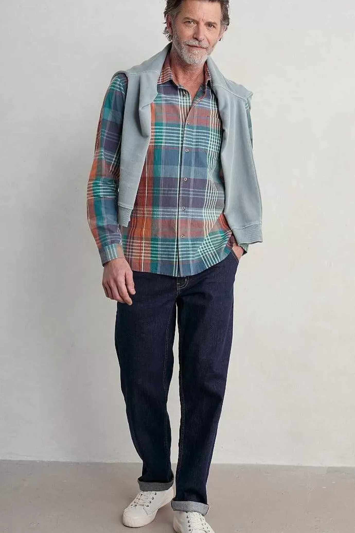 Seasalt Cornwall Men's Banyan Checked Cotton Shirt<Men Tops & T-Shirts