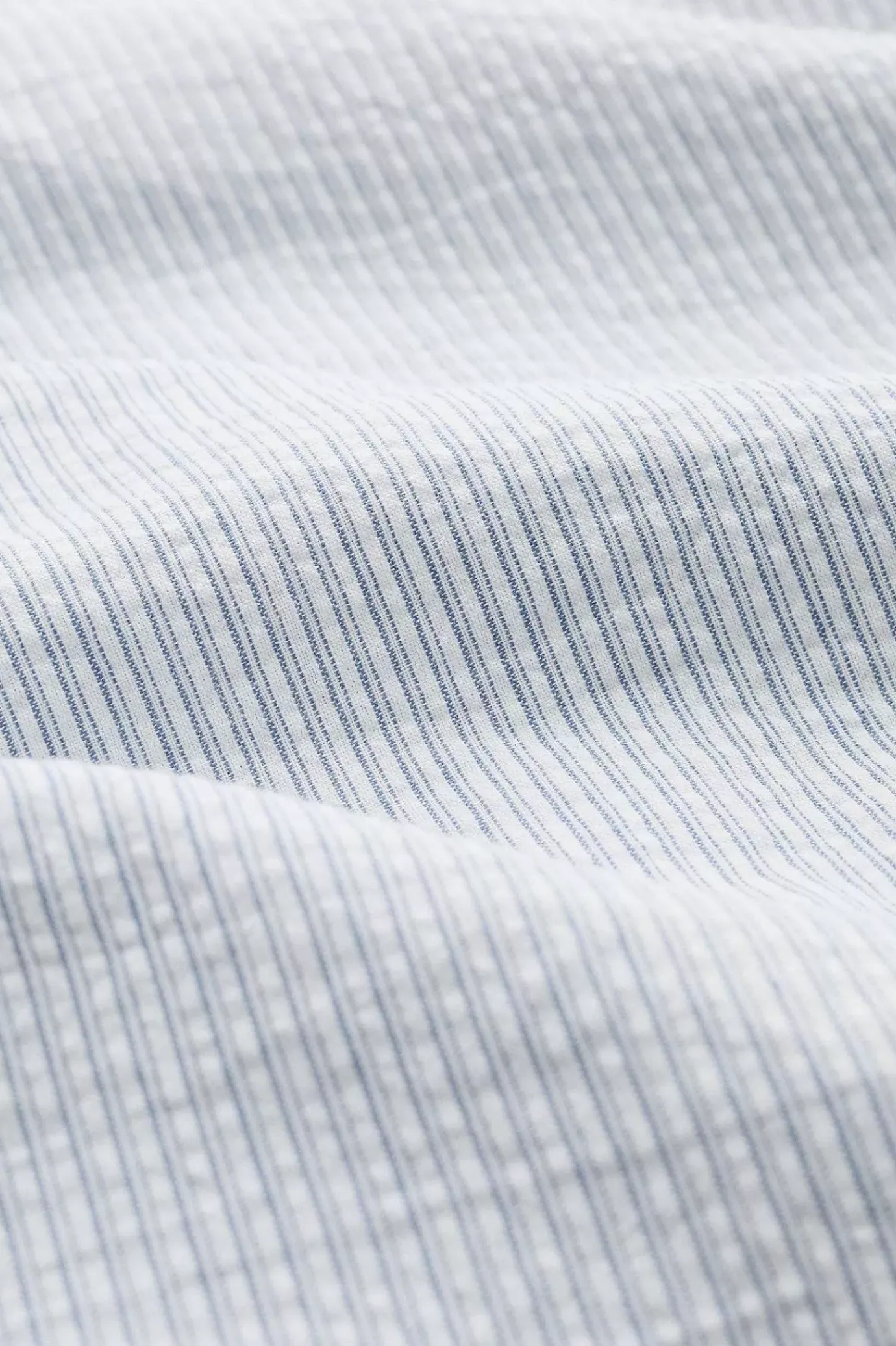 Seasalt Cornwall Men's Blue Heron Seersucker Short Sleeve Shirt<Men Tops & T-Shirts