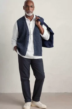 Seasalt Cornwall Men's Boulder Perch Knitted Vest<Men Knitwear
