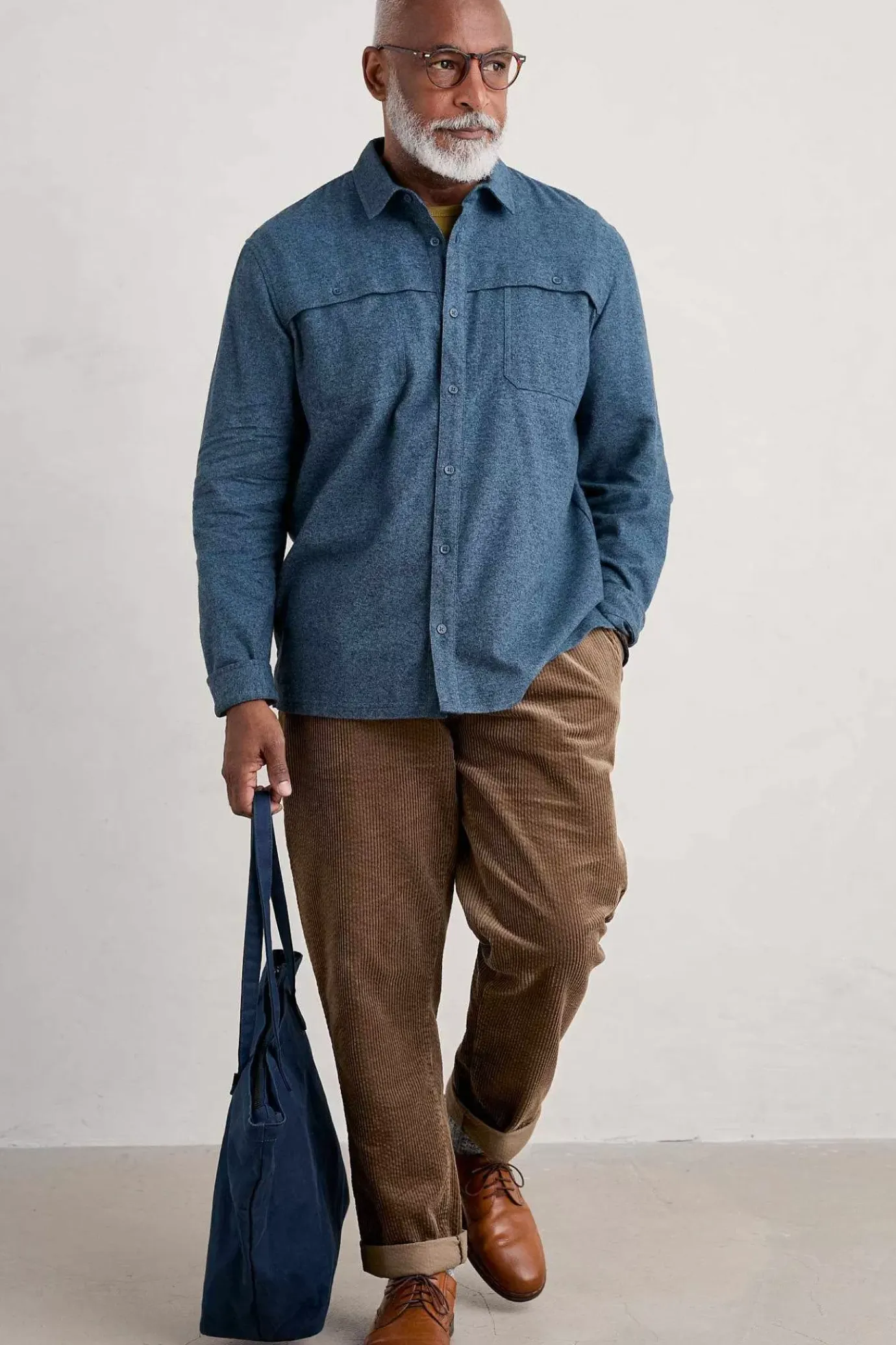 Seasalt Cornwall Men's Chandlery Flannel Overshirt<Men Tops & T-Shirts