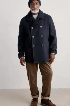 Seasalt Cornwall Men's Channel Wool Blend Coat<Men Coats & Jackets